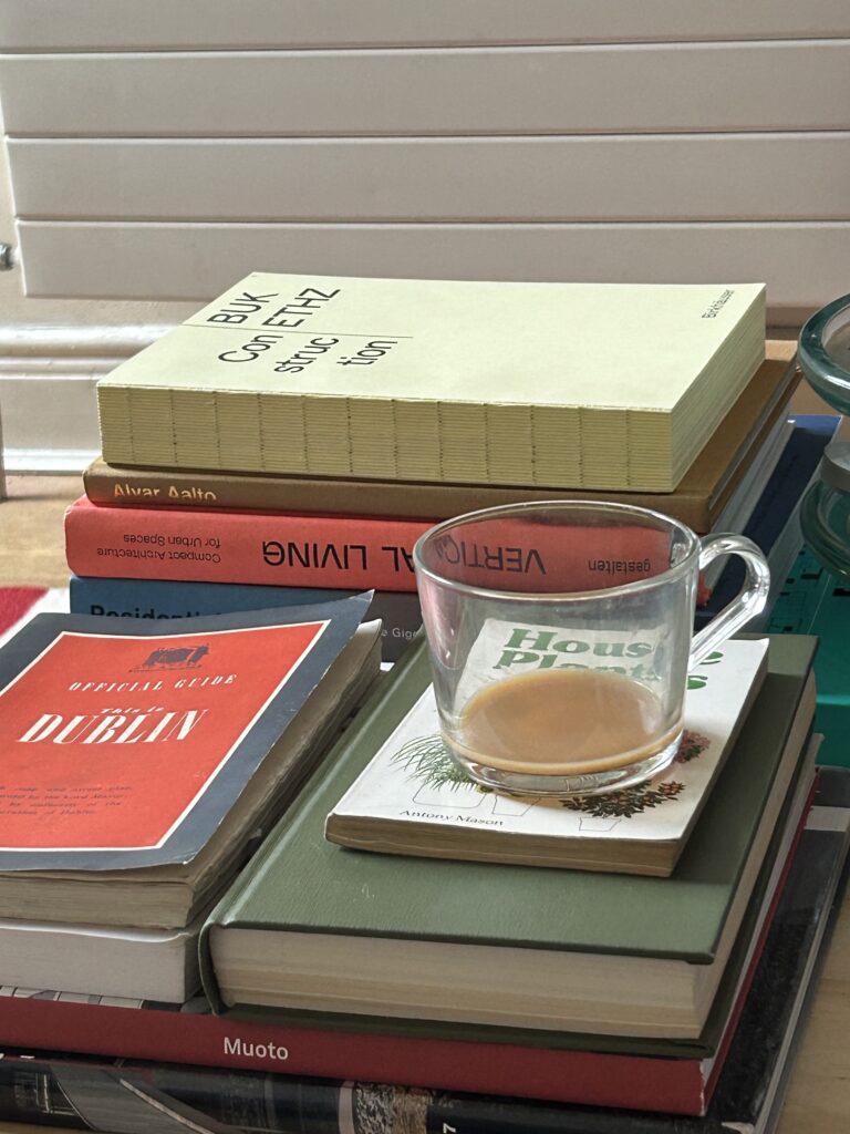 books and a cup of coffee